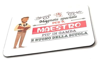 Magnete maestro con dedica colori