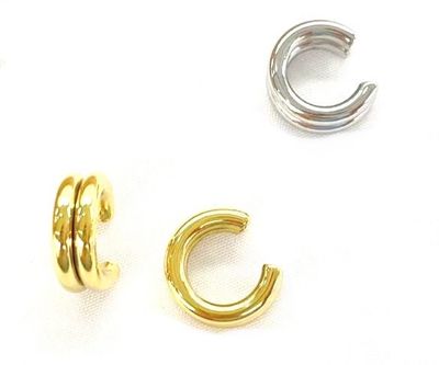 Orecchino Ear cuff lisci regolabile acciaio