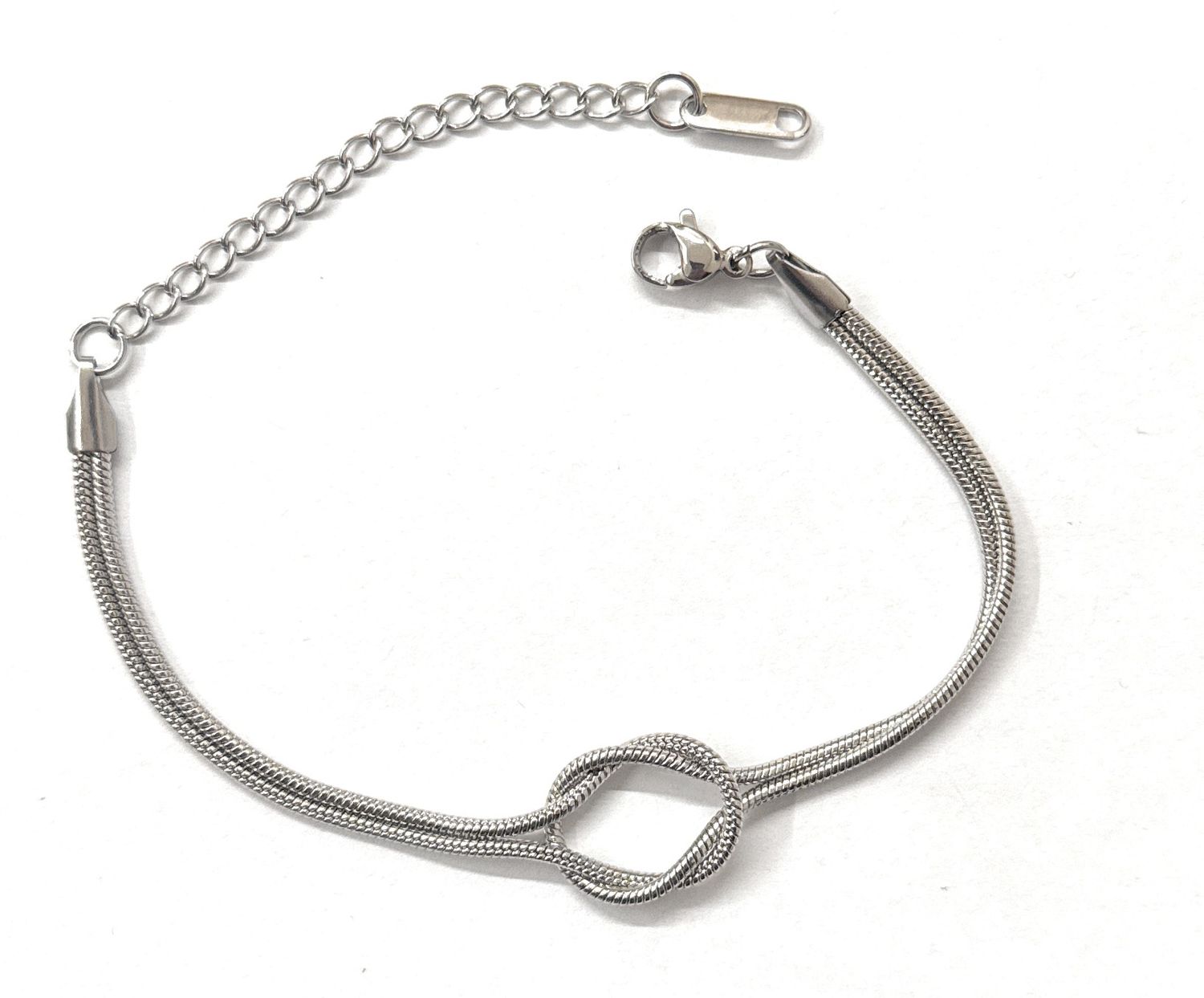 Bracciale acciaio nodo regolabile confezione regalo inclusa