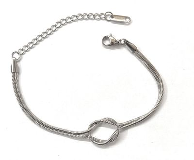 Bracciale acciaio nodo regolabile confezione regalo inclusa