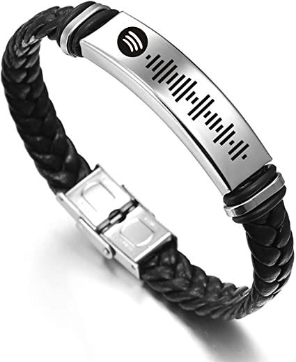Bracciale Personalizzato Spotify Caucciù Acciaio