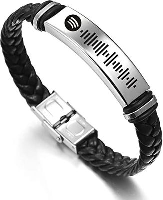Bracciale Personalizzato Spotify Caucciù Acciaio