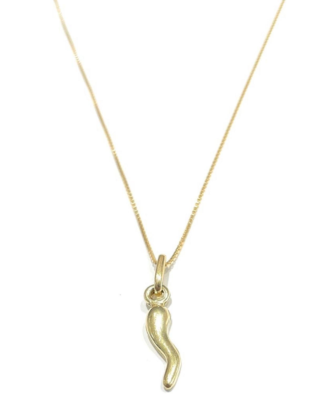 Collana corno portafortuna argento 925