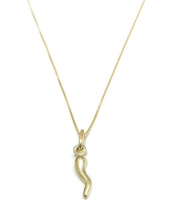 Collana corno portafortuna argento 925