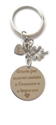 Portachiavi Maestra Maestro con dedica incisa