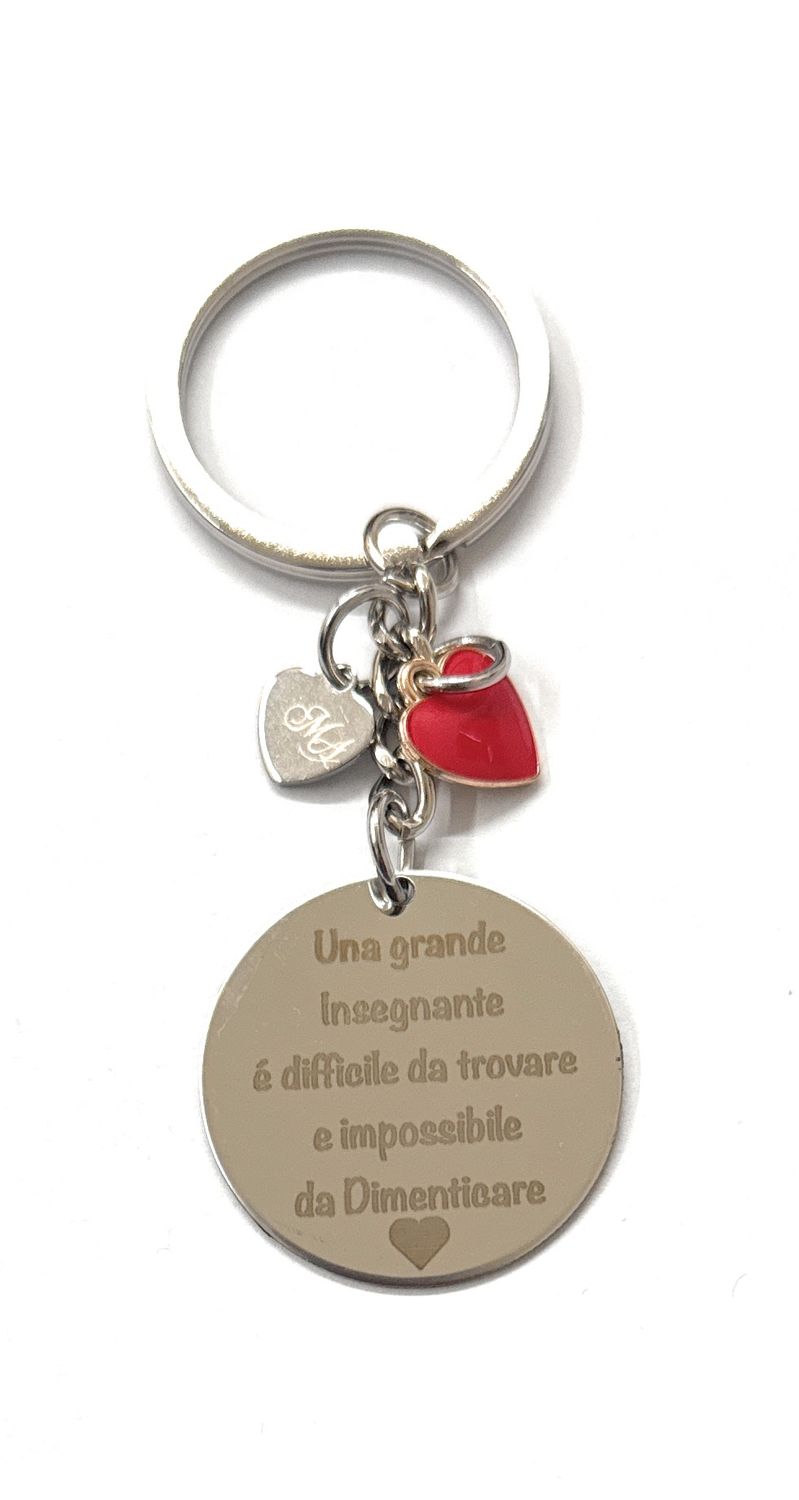 Portachiavi Maestra con dedica incisa
