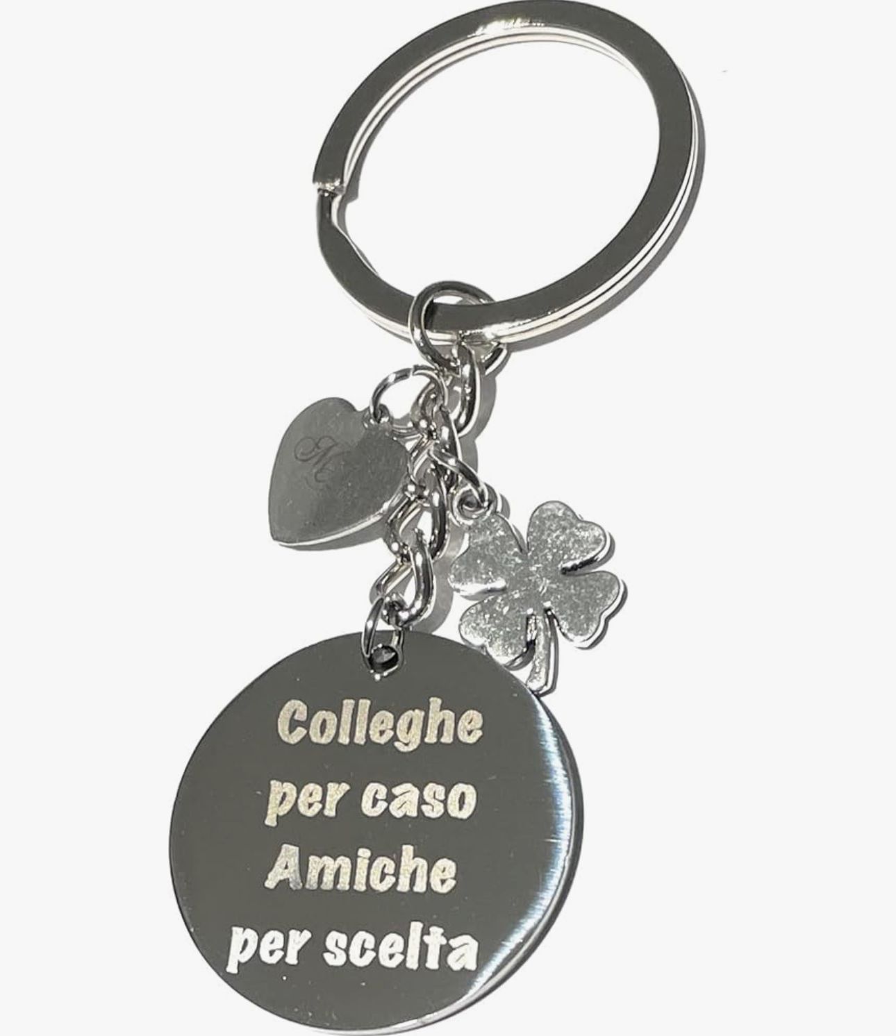 Portachiavi Colleghe acciaio idea regalo