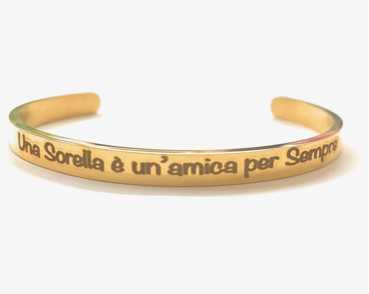 Bracciale Sorella aperto acciaio misura regolabile