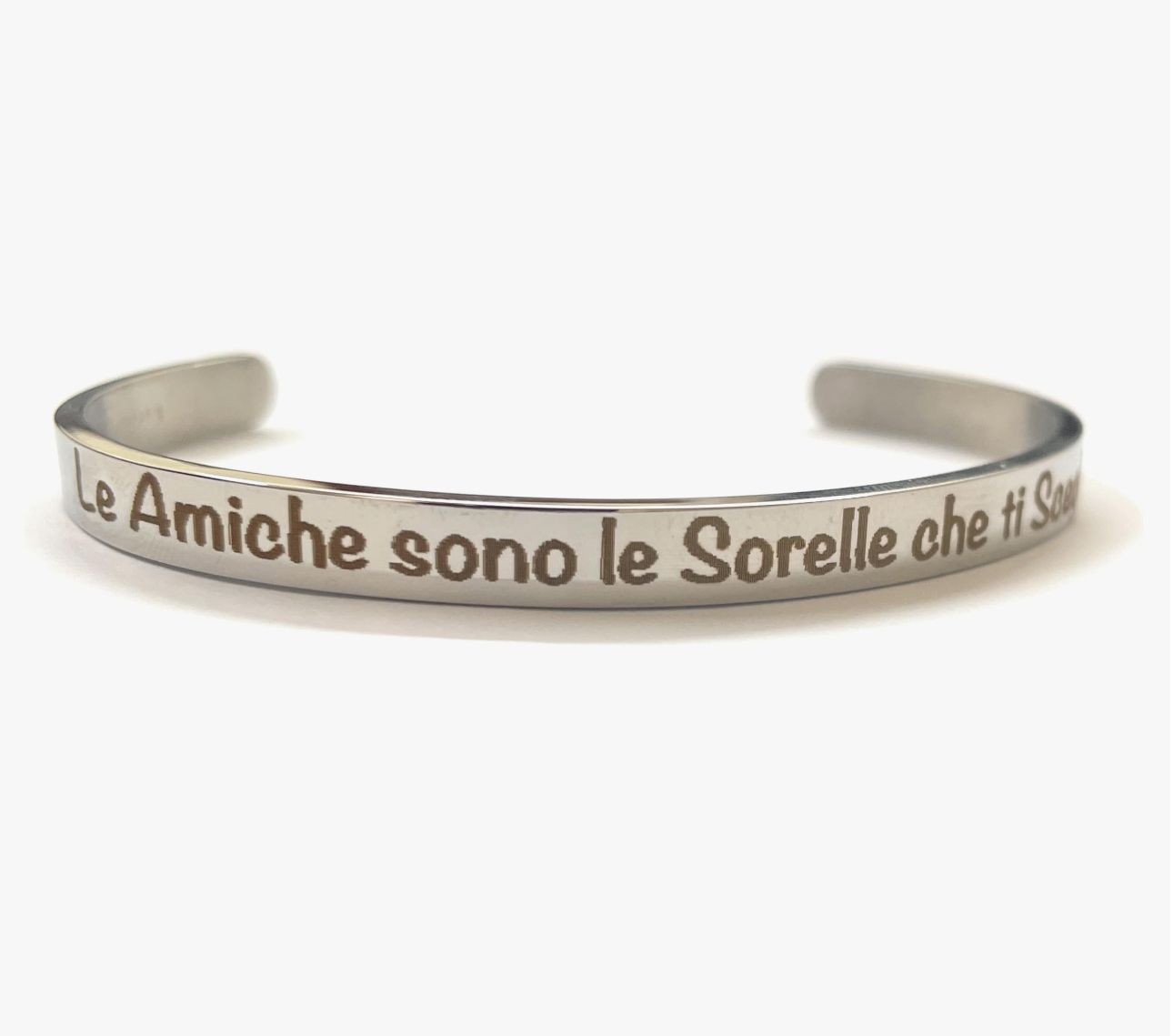 Bracciale Amiche aperto acciaio misura regolabile