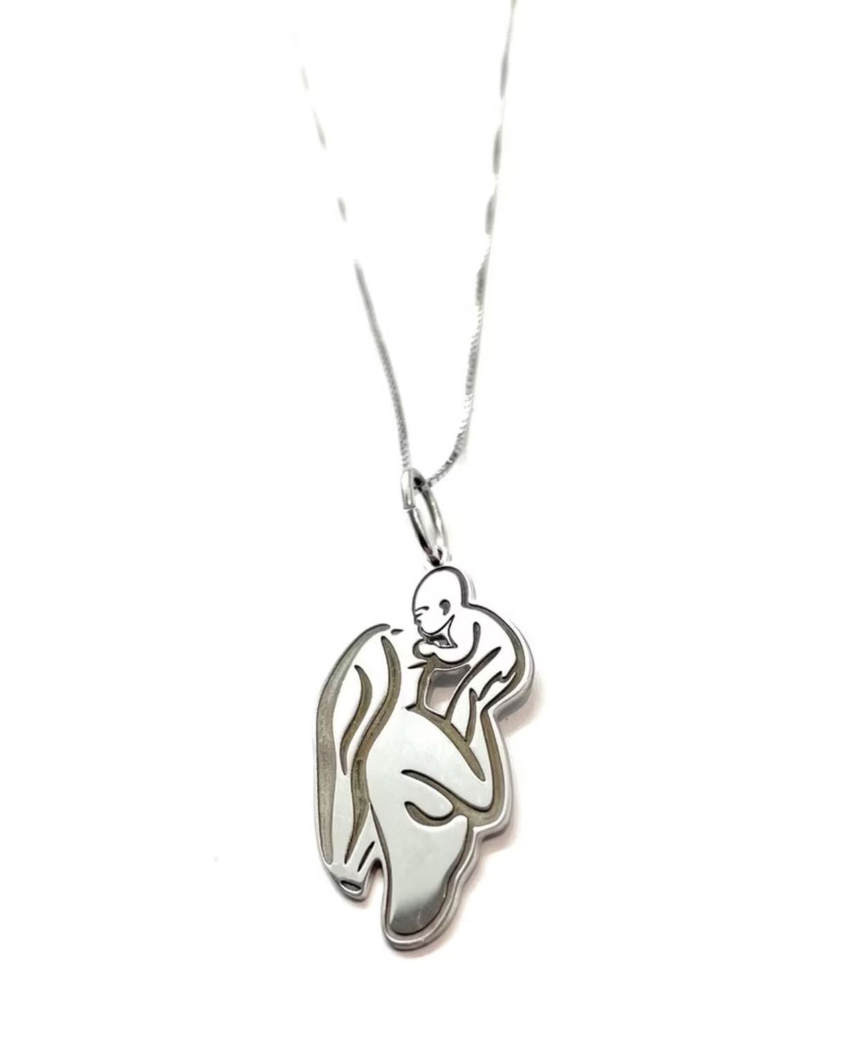 Collana ciondolo Mamma e figli argento 925