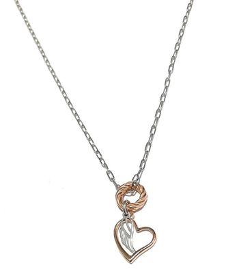 Collana argento 925 cuore ala angelo