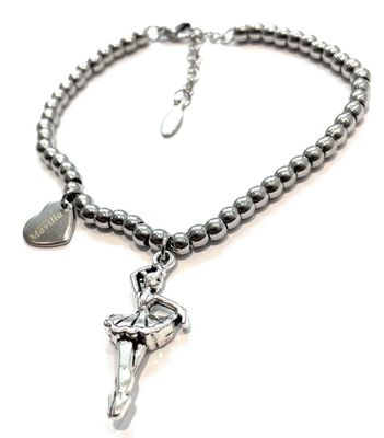 Bracciale acciaio ballerina regolabile