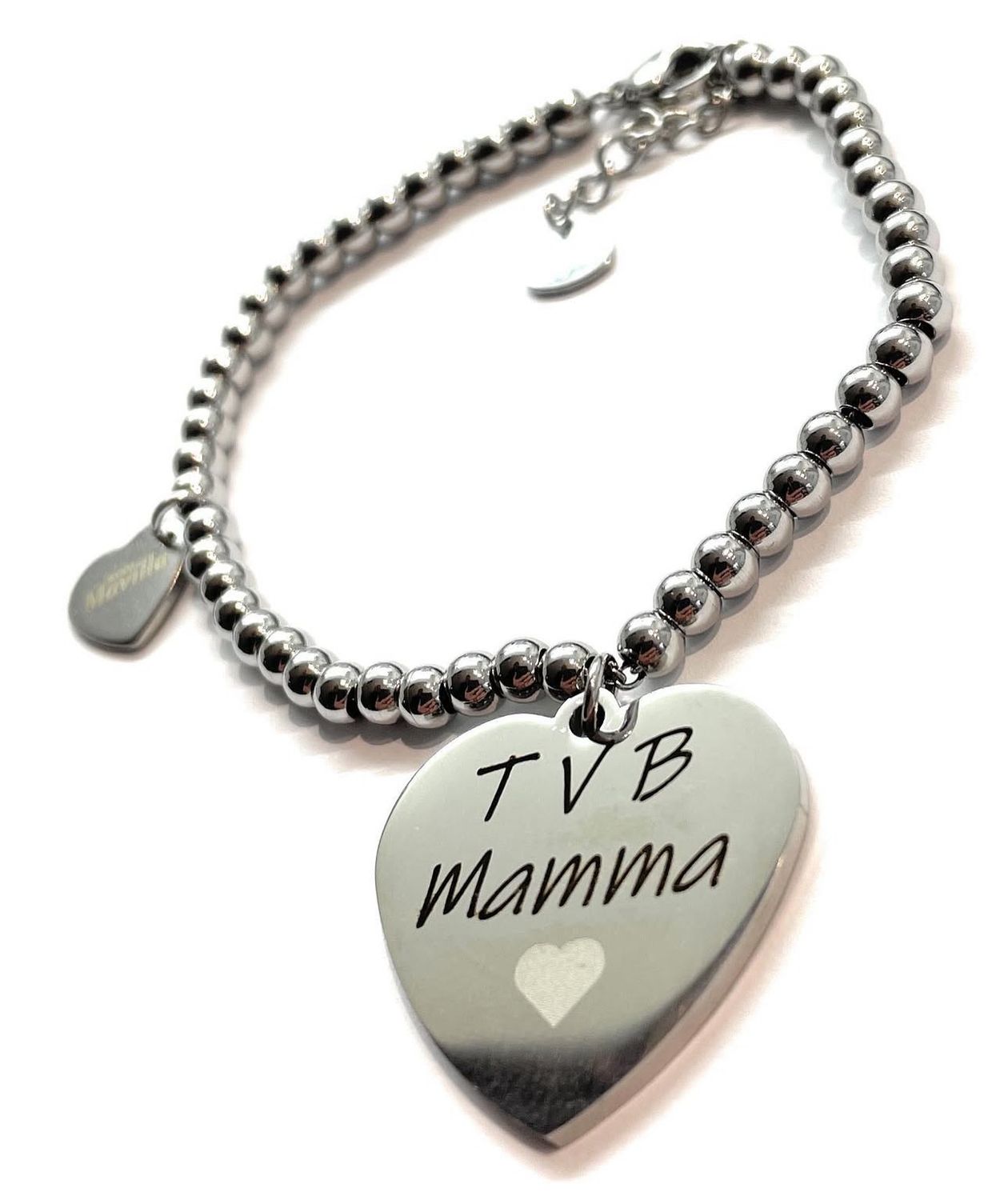 Bracciale acciaio tvb mamma regolabile