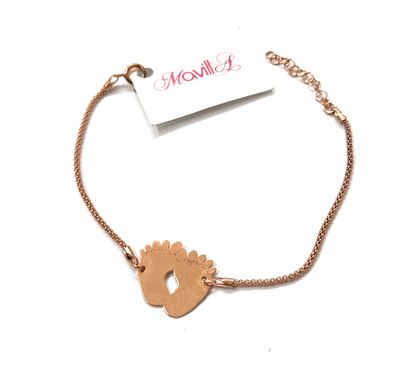 Bracciale argento 925 piedini regolabile