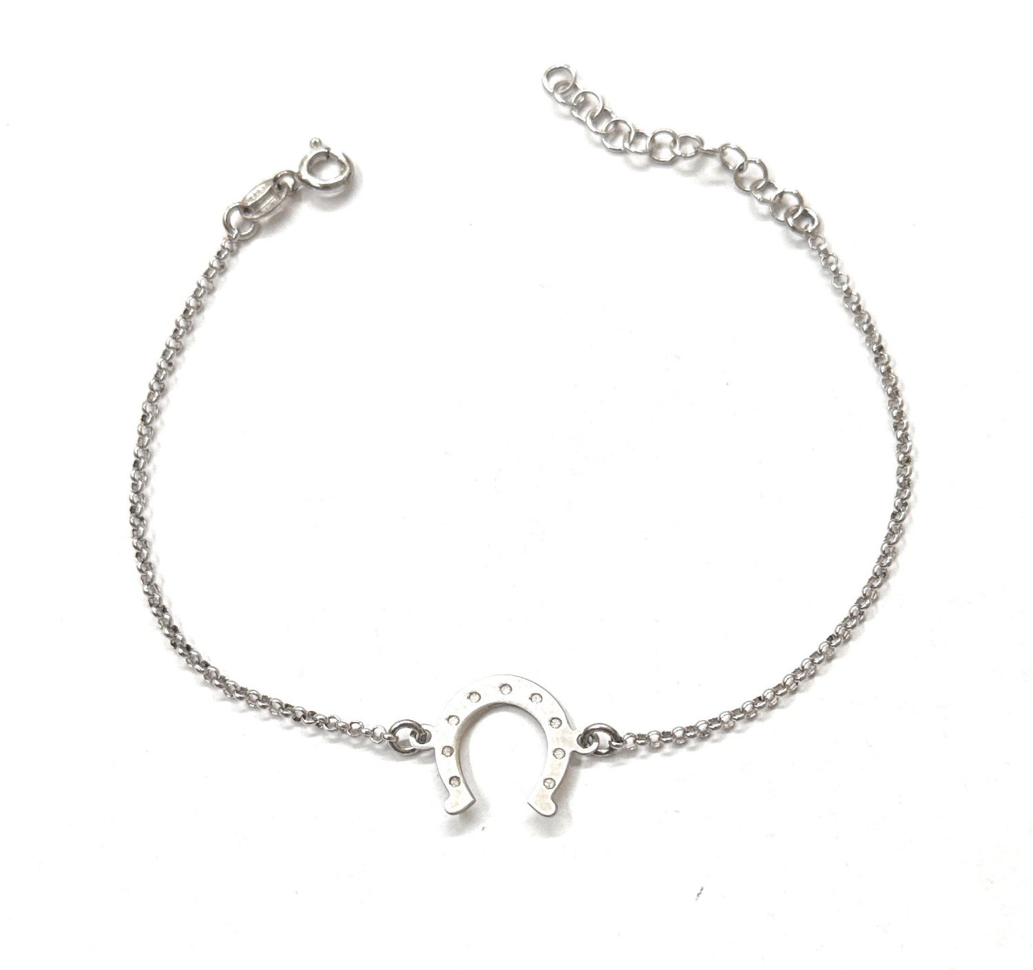 Bracciale argento 925 ciampa cavallo regolabile