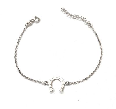 Bracciale argento 925 ciampa cavallo regolabile