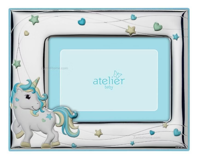 Atelier Portafoto bimbo unicorno argento 925
