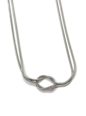 Collana nodo acciaio regolabile