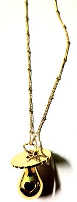 Collana Ciucciotto dorato Gravidanza acciaio