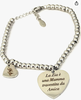 Bracciale sfere Zia regolabile acciaio