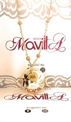 Collana Gravidanza Ciondolo Bimbo brillantino acciaio