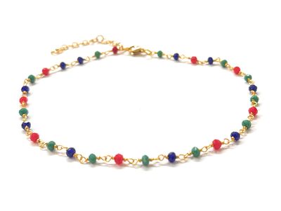 Cavigliera acciaio multicolore regolabile