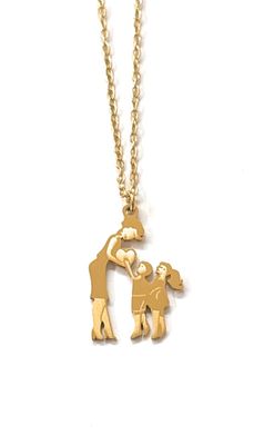Collana Mamma cuore bimbo e bimba acciaio