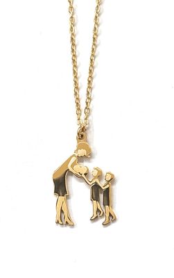 Collana Mamma cuore bimbi acciaio