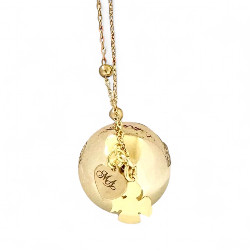 Collana dorata Angelo Gravidanza