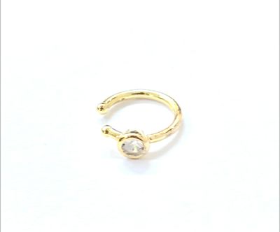 Orecchino Ear cuff dorato argento 925 zircone