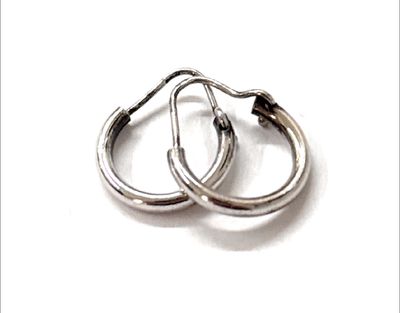 Orecchini 1 cm argento 925 bianchi