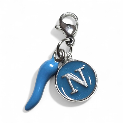 Ciondolo Corno Napoli acciaio confezione regalo inclusa