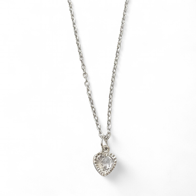 Collana Punto luce cuore acciaio regolabile