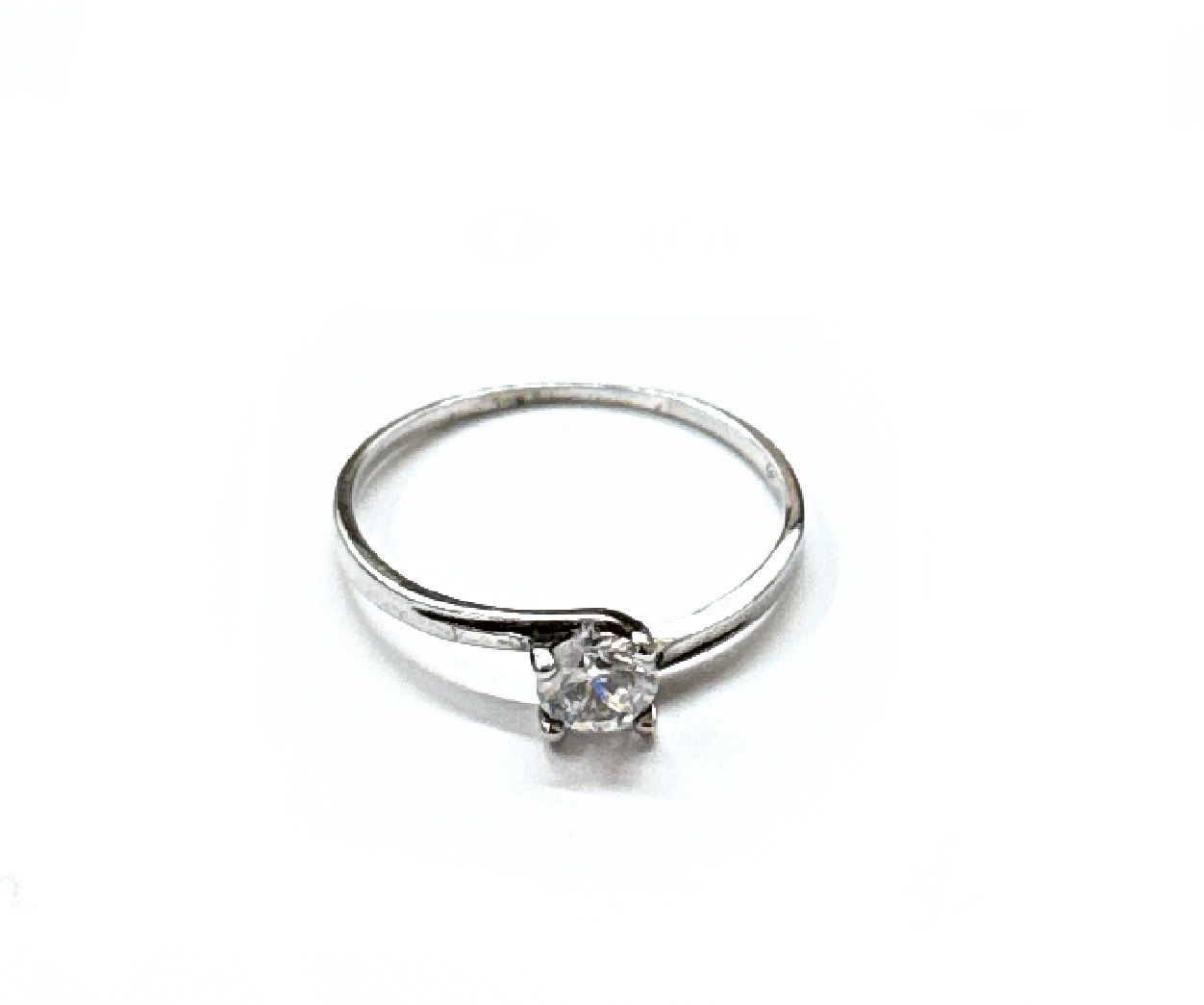 Anello misura 17 placcato oro bianco argento 925‰