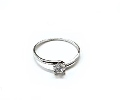 Anello misura 17 placcato oro bianco argento 925‰