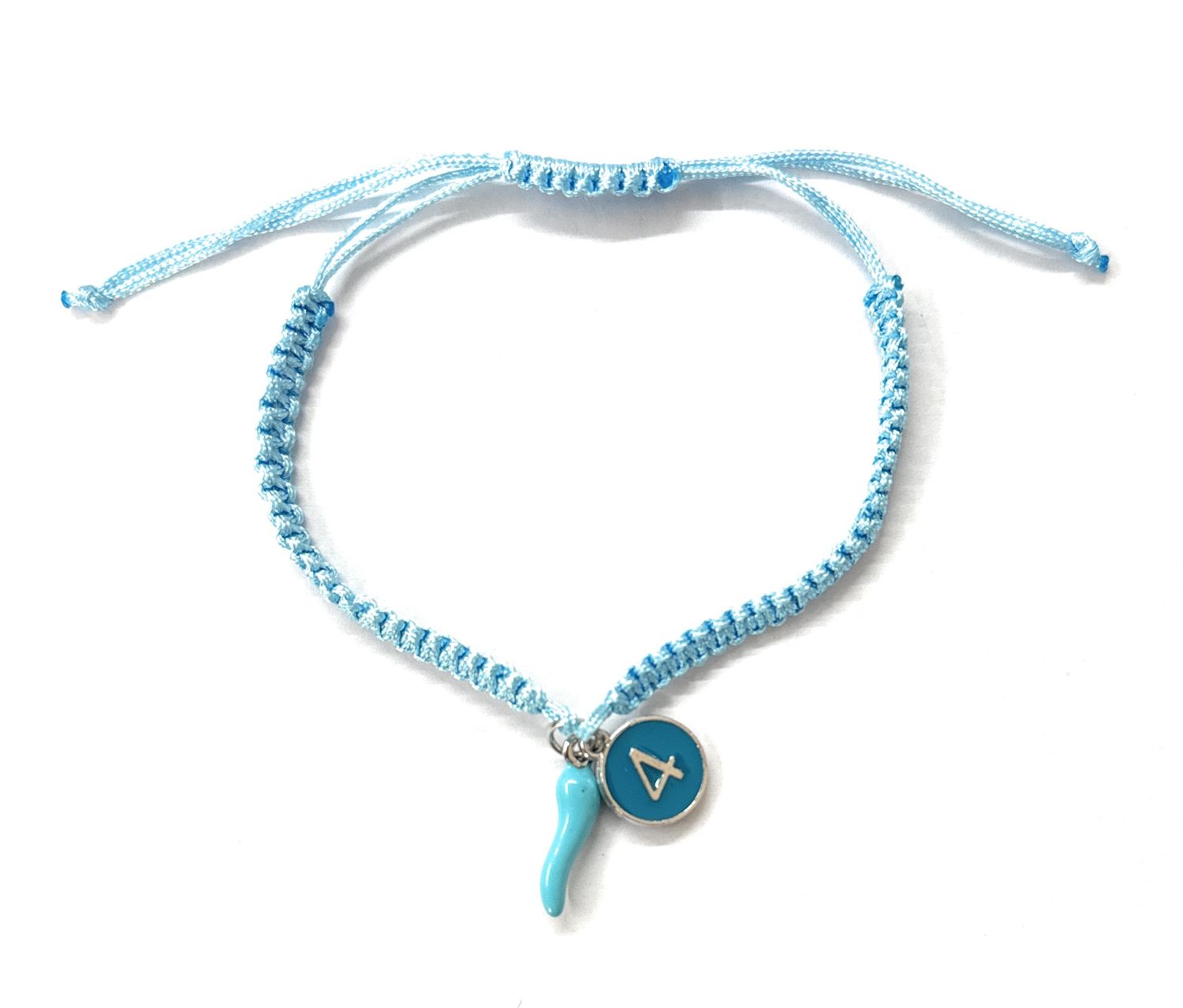 Bracciale filo intreccio azzurro Napoli scudetto 4