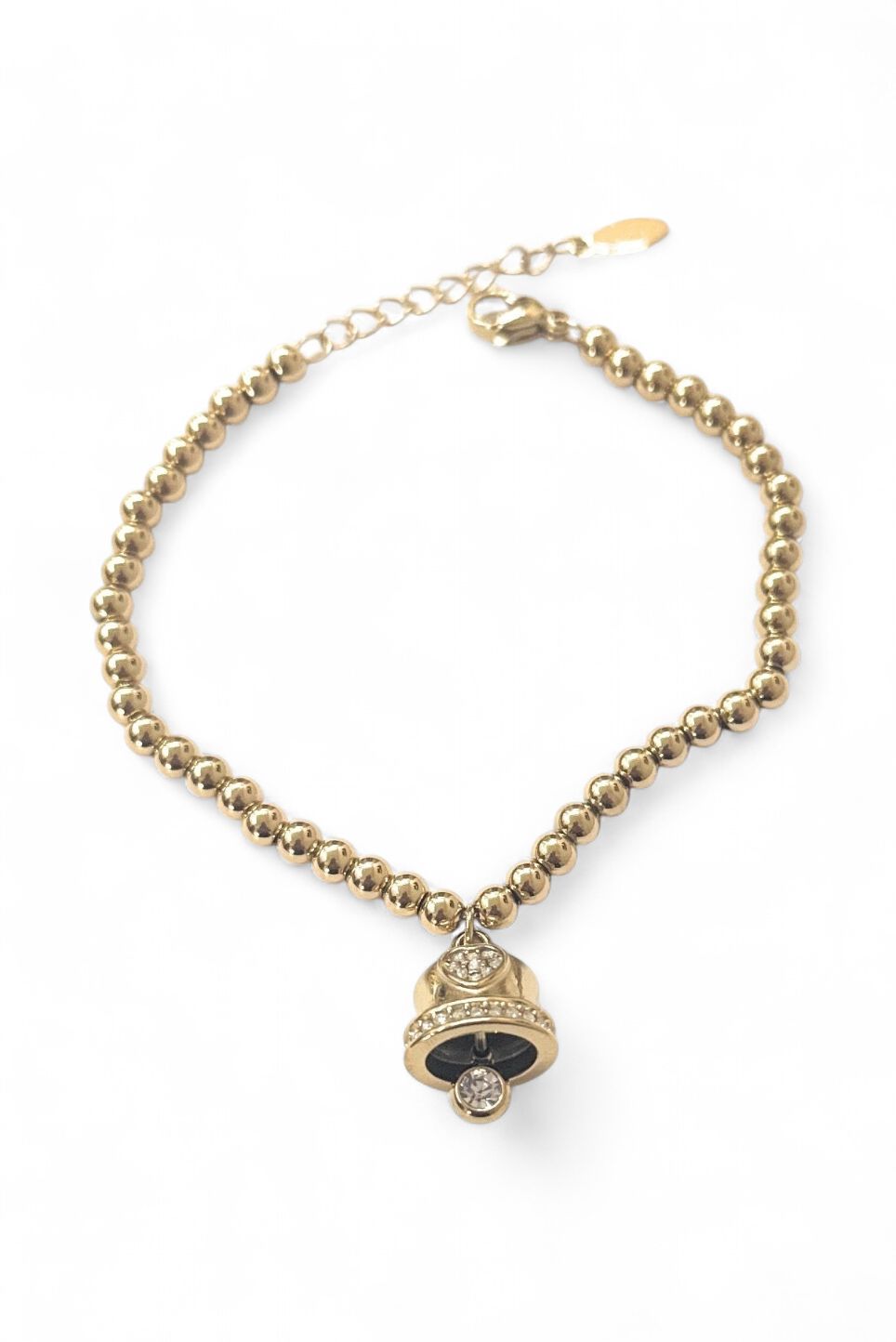 Bracciale dorato Campanella acciaio regolabile