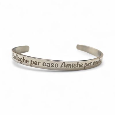 Bracciale Colleghe aperto acciaio misura regolabile