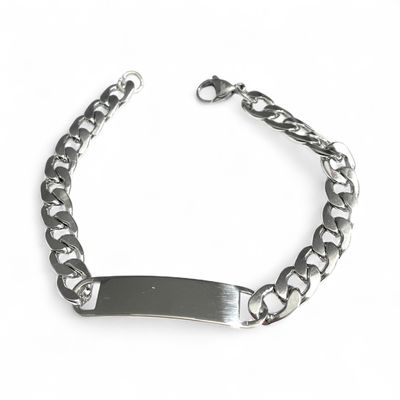 Bracciale Personalizzato a catena Incisione Acciaio