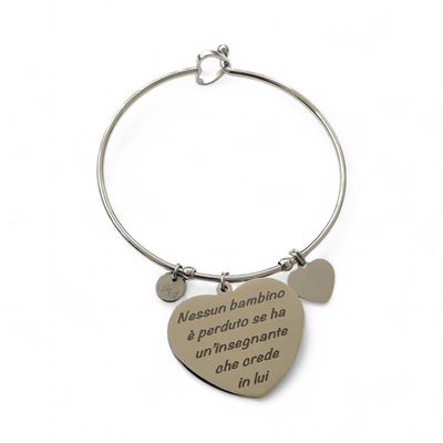 Bracciale Maestra con dedica incisa