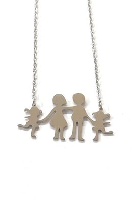 Collana Mamma Papà e bimbe acciaio