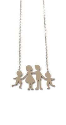Collana Mamma Papà e bimbi acciaio