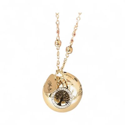 Collana sfera sonora dorata ciondolo albero della vita Gravidanza
