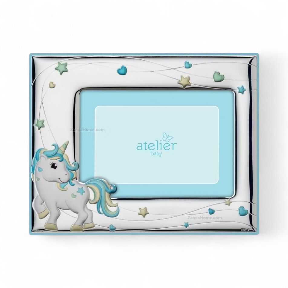 Atelier Portafoto bimbo unicorno argento 925