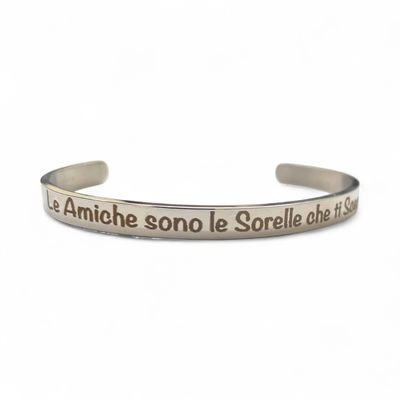 Bracciale Amiche aperto acciaio misura regolabile