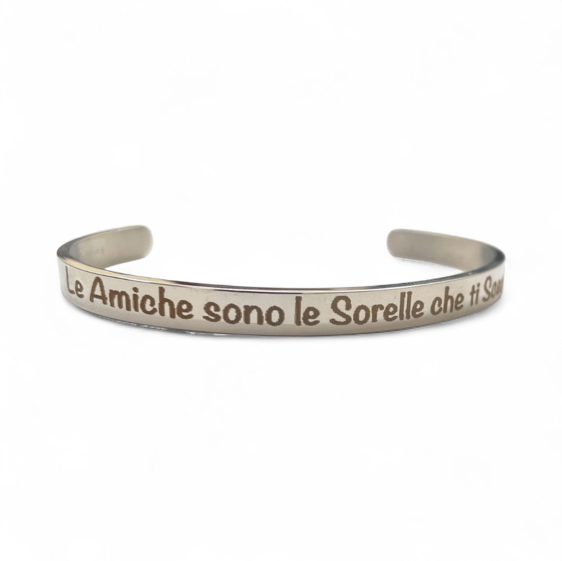Bracciale Amiche aperto acciaio misura regolabile