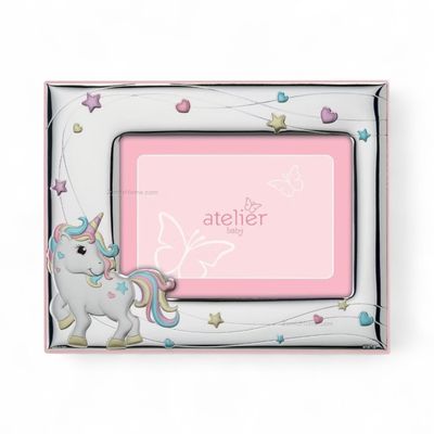 Atelier Portafoto bimba unicorno argento 925