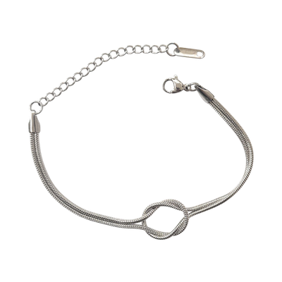 Bracciale acciaio nodo regolabile confezione regalo inclusa