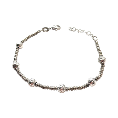 Bracciale argento 925 sfere regolabile