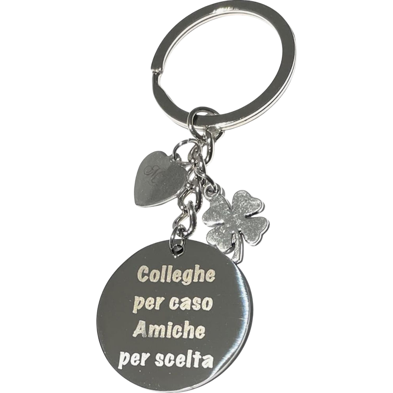 Portachiavi Colleghe acciaio idea regalo